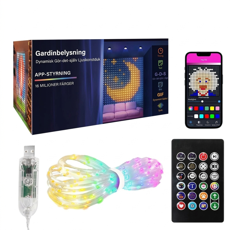 💡 50% RABATT JETZT! Wasserdichte LED-Vorhang-Lichterkette – App-Steuerung, Musik-Synchro & individuelle Lichtkunst – Perfekt für Partys, Garten & jeden Raum ✨