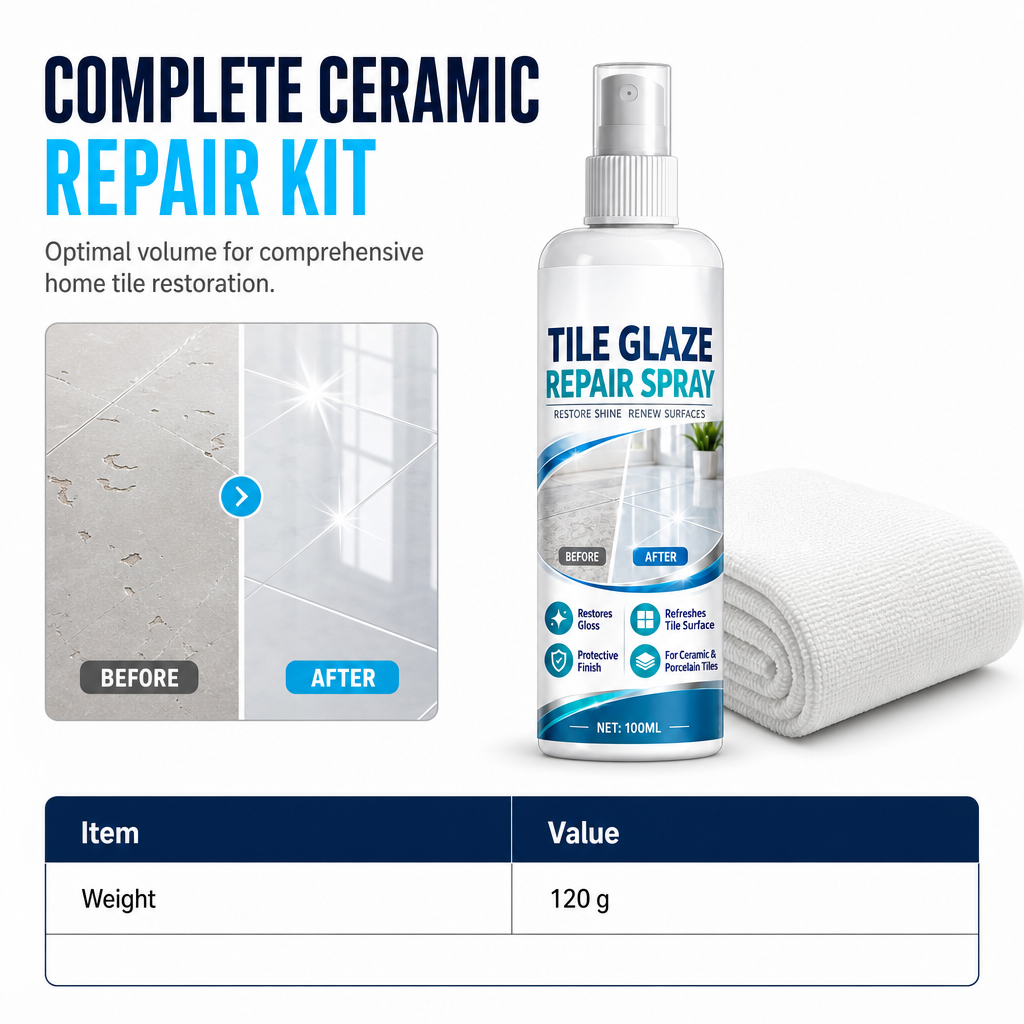 📢📢 Buy 1 Get 1 Free⏰ ✨ Tile Glaze Repair Spray – Restore Shine & Hide Fine Scratches