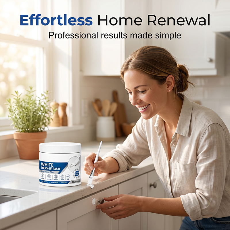🖌️✨ Limited-Time Buy 1 Get 1 Free 🏠✨ White Furniture Touch-Up Paste with Built-in Brush