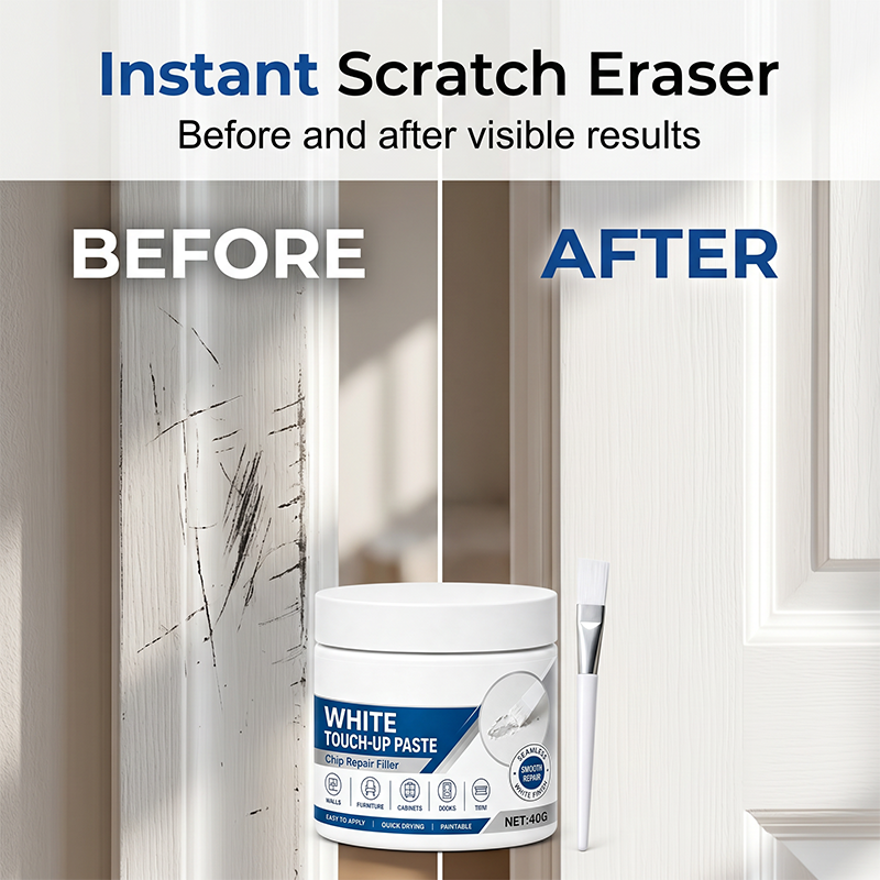 🖌️✨ Limited-Time Buy 1 Get 1 Free 🏠✨ White Furniture Touch-Up Paste with Built-in Brush