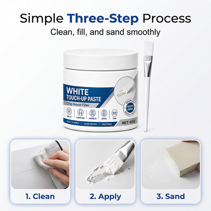 🖌️✨ Limited-Time Buy 1 Get 1 Free 🏠✨ White Furniture Touch-Up Paste with Built-in Brush