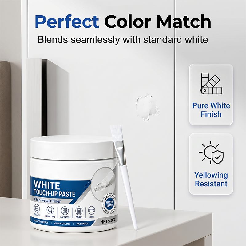 🖌️✨ Limited-Time Buy 1 Get 1 Free 🏠✨ White Furniture Touch-Up Paste with Built-in Brush