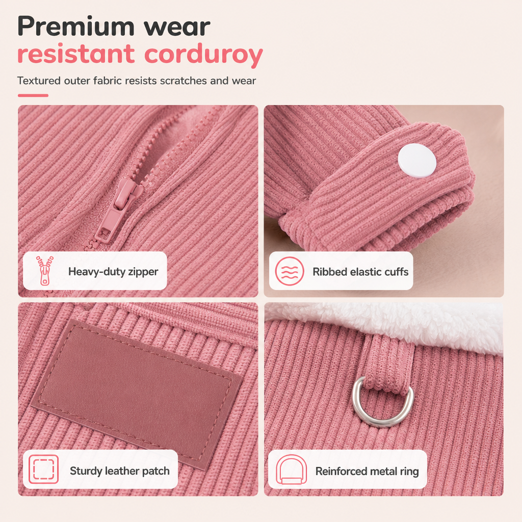 🐶🐱 Half-price offer for the first 50 customers 🐾 Warm Sherpa-Lined Pet Vest — Thickened, fleece-lined autumn/winter apparel for cats and dogs.