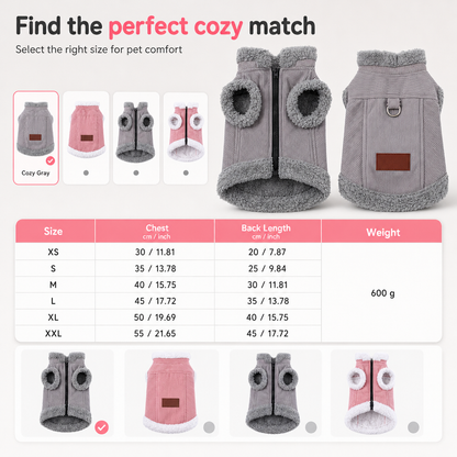 🐶🐱 Half-price offer for the first 50 customers 🐾 Warm Sherpa-Lined Pet Vest — Thickened, fleece-lined autumn/winter apparel for cats and dogs.