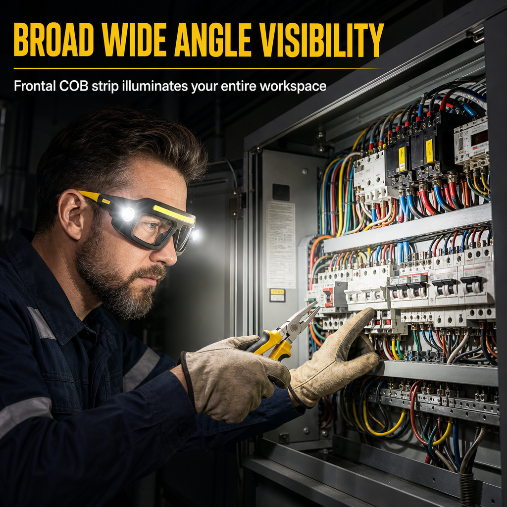 ⏳ Last day for special offers—save up to 50%! 💥 Rechargeable LED Headlamp Glasses with gesture-sensing control. 🔧💡 Features a Type-C charging port, 5 lighting modes (COB light source), IPX4 water resistance, and an ultra-lightweight design.