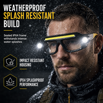 ⏳ Last day for special offers—save up to 50%! 💥 Rechargeable LED Headlamp Glasses with gesture-sensing control. 🔧💡 Features a Type-C charging port, 5 lighting modes (COB light source), IPX4 water resistance, and an ultra-lightweight design.