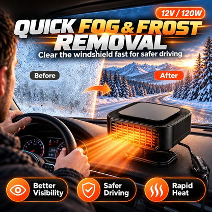 🔥Limited Time 50%OFF ⚡Portable Car Heater Defroster with 360-Degree Rotating Base