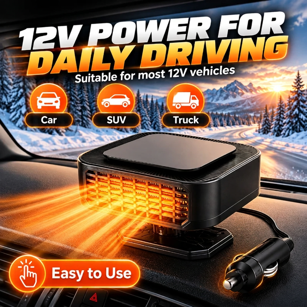 🔥Limited Time 50%OFF ⚡Portable Car Heater Defroster with 360-Degree Rotating Base