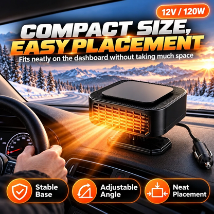 🔥Limited Time 50%OFF ⚡Portable Car Heater Defroster with 360-Degree Rotating Base