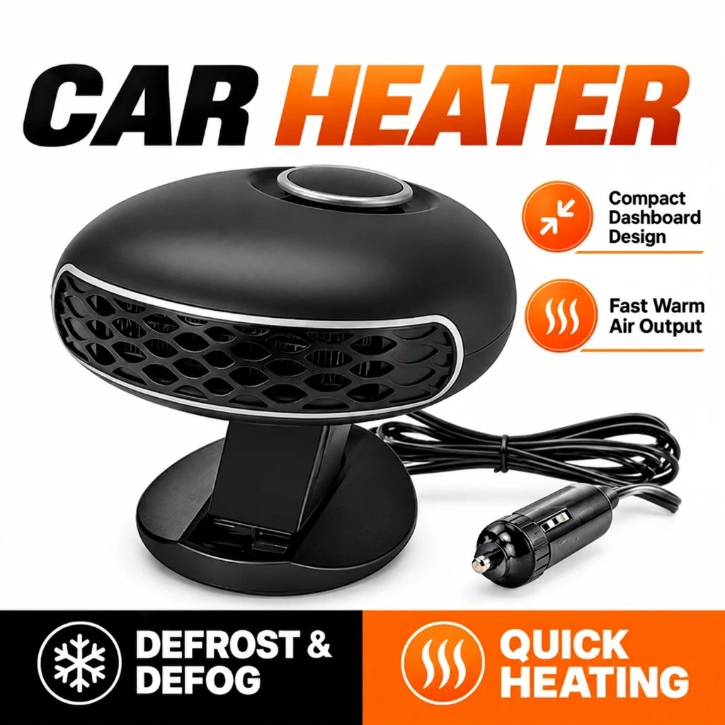 🔥Limited Time 50%OFF ⚡Portable Car Heater Defroster with 360-Degree Rotating Base