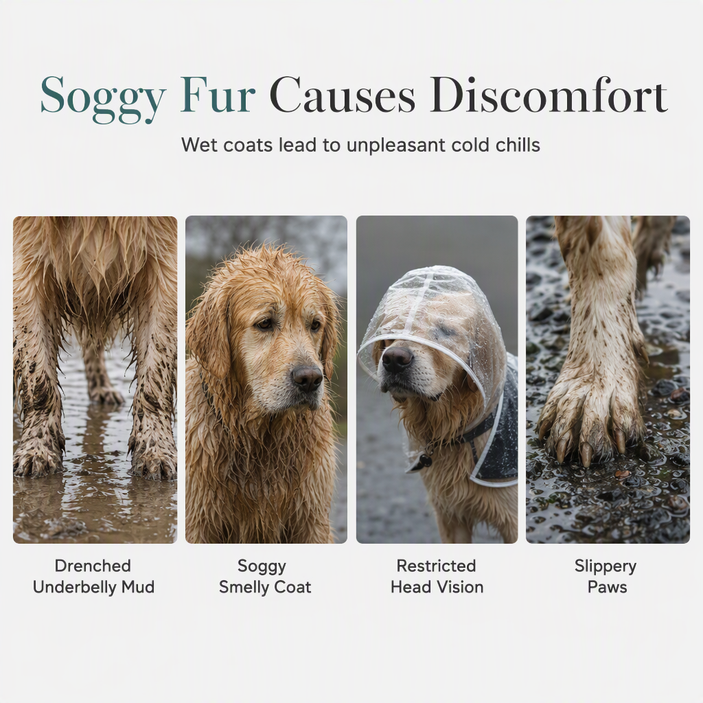 🐕New Arrivals 50% OFF📢 Transparent Waterproof Dog Raincoat – Keep Your Pup Dry & Visible on Rainy Walks 🌧️