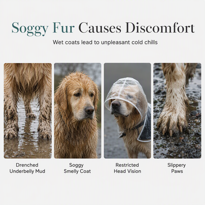 🐕New Arrivals 50% OFF📢 Transparent Waterproof Dog Raincoat – Keep Your Pup Dry & Visible on Rainy Walks 🌧️