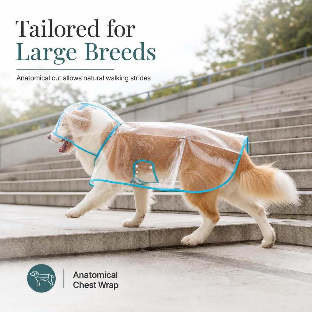 🐕New Arrivals 50% OFF📢 Transparent Waterproof Dog Raincoat – Keep Your Pup Dry & Visible on Rainy Walks 🌧️