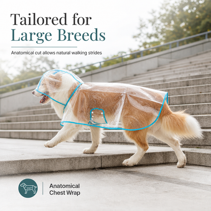 🐕New Arrivals 50% OFF📢 Transparent Waterproof Dog Raincoat – Keep Your Pup Dry & Visible on Rainy Walks 🌧️