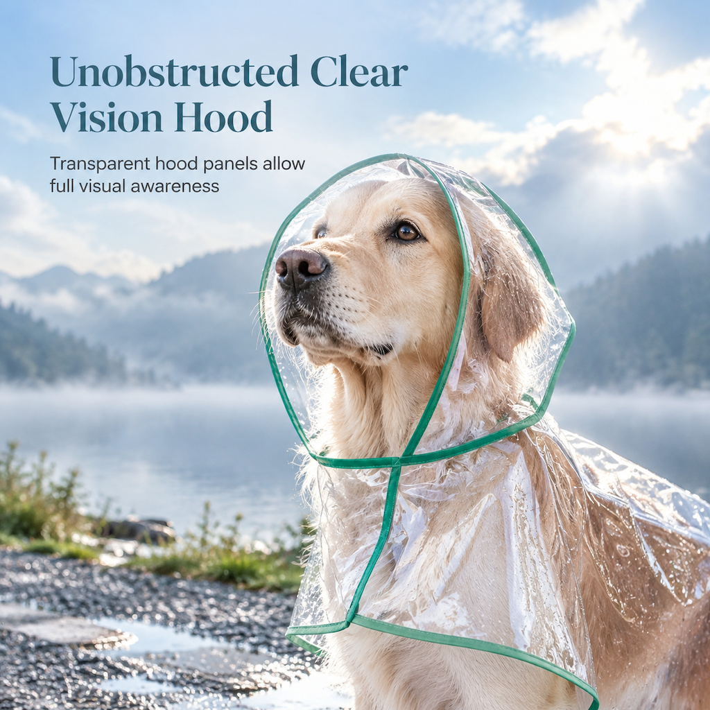 🐕New Arrivals 50% OFF📢 Transparent Waterproof Dog Raincoat – Keep Your Pup Dry & Visible on Rainy Walks 🌧️