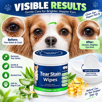 🐶🐱 Buy 1 Get 1 Free for the first 50 customers 🌿 Universal eye and tear stain cleaning wipes for cats and dogs