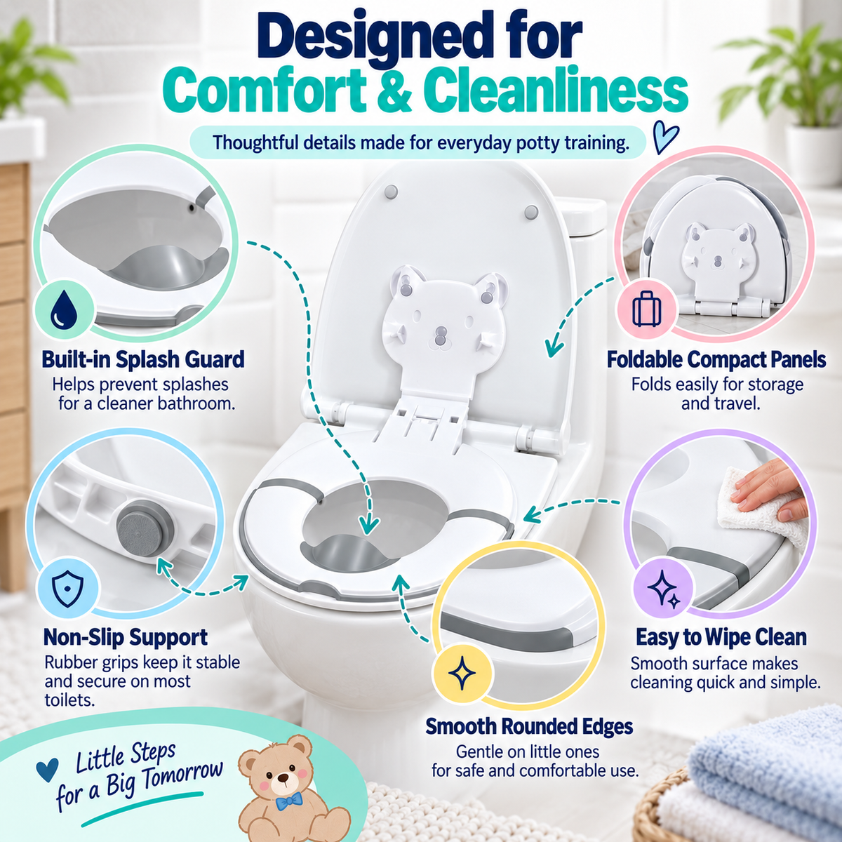 🚽 Buy one, get one free for the first 50 customers 🔥Foldable Kids Potty Training Toilet Seat