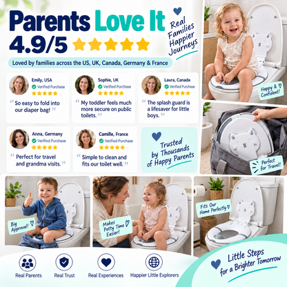 🚽 Buy one, get one free for the first 50 customers 🔥Foldable Kids Potty Training Toilet Seat