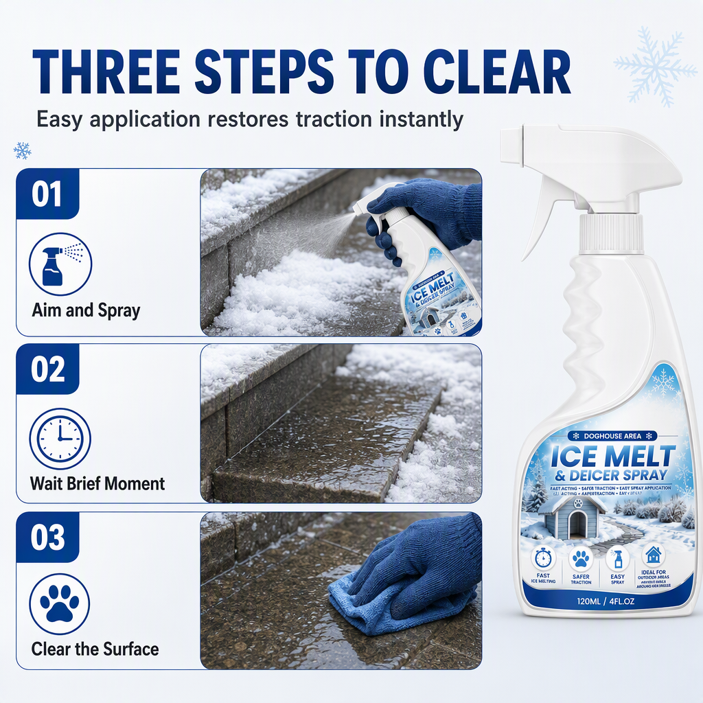 🥳2026 HOT SALE🥳💞50K+ SOLD! ❄️🐾Buy 1 Get 1 Free! Outdoor De-Icing & Snow Melting Spray – pet-safe, dissolves frost on contact. Clear steps, walkways & patios fast! 🛡️✅