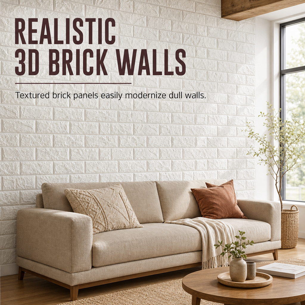 🍃🏆 Final Day Special: Buy 5 Get 5 Free! ⏰ Give your walls a fresh new look! Self-adhesive 3D tile stickers 🏡🧱