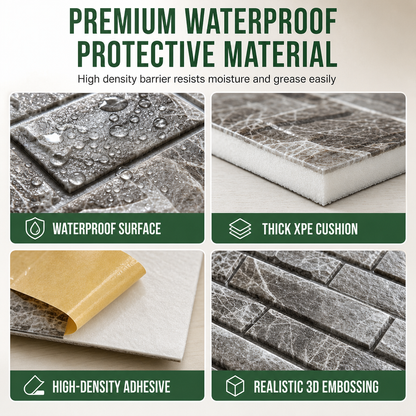 🍃🏆 Final Day Special: Buy 5 Get 5 Free! ⏰ Give your walls a fresh new look! Self-adhesive 3D tile stickers 🏡🧱