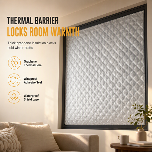⏳🔥LIMITED-TIME 50% OFF! ⏰Graphene Thermal Insulated Window Curtain for Winter Windproofing
