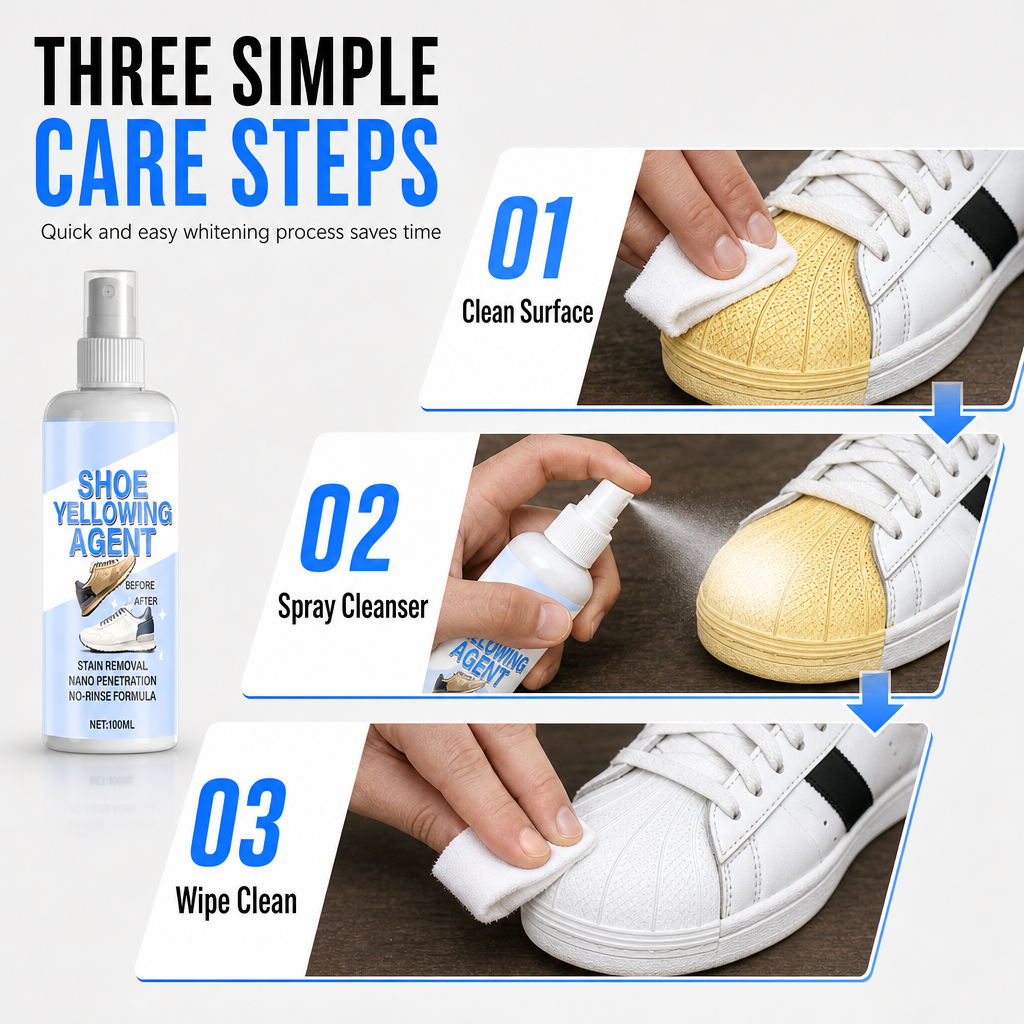 🌀 Buy 1 Get 1 Free (for the first 50 customers) 💧 Sole Whitening Spray – Removes yellowing and oxidation