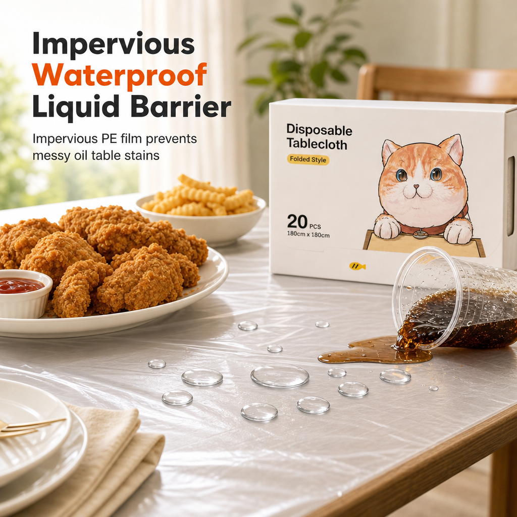 🎉 Buy 1 Get 1 Free for the first 50 orders! 🔥 Disposable Cartoon-Themed Plastic Tablecloths – 20 sheets per box 🍽️