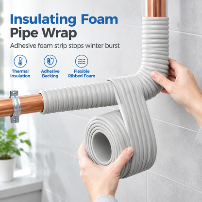 Don’t Let Frozen Pipes Cost You Thousands! Self-Adhesive Pipe Insulation Wrap for Winter