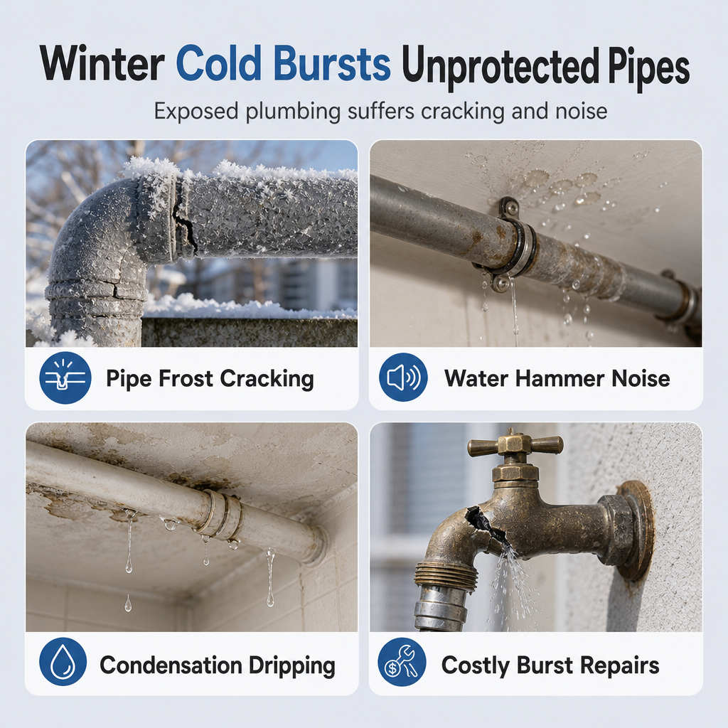 Don’t Let Frozen Pipes Cost You Thousands! Self-Adhesive Pipe Insulation Wrap for Winter