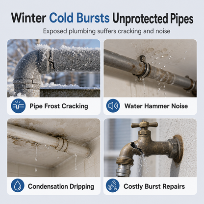Don’t Let Frozen Pipes Cost You Thousands! Self-Adhesive Pipe Insulation Wrap for Winter