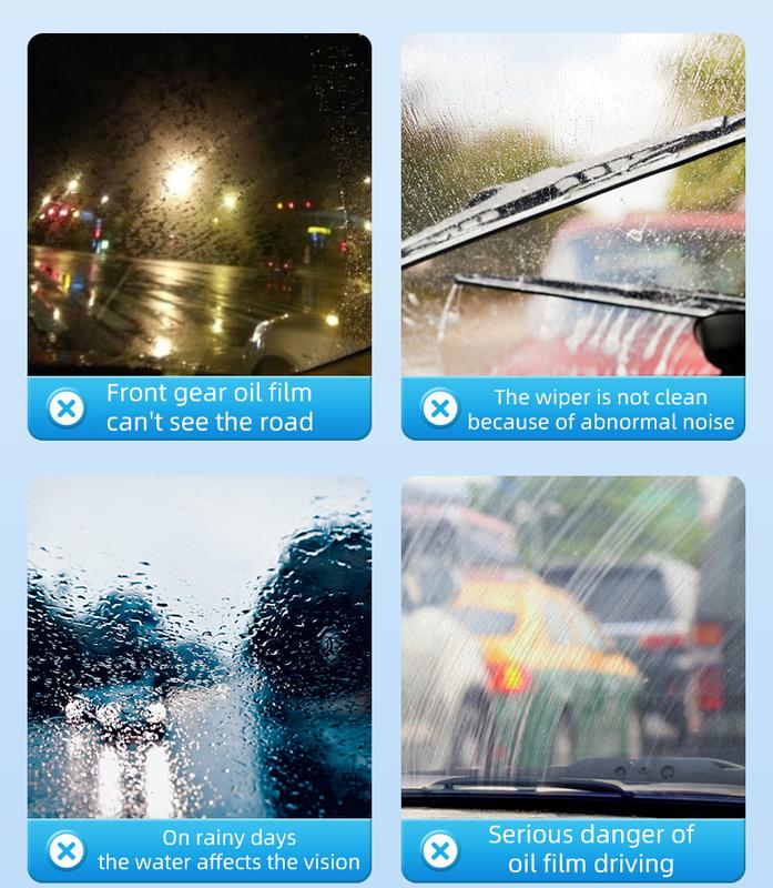 🏆Winter Special - 50% OFF✨ 💝Glass Cleaner Powerful Stain Remover, Oil Film Remover, Insect Glue Remover, Anti-Freeze, Hydrophobic Glass Cleaner for Cars