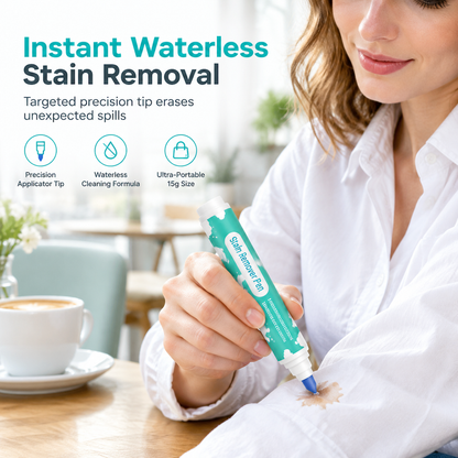 🔥Buy 2 Get 1 Free Factory Direct Sales🔥Portable Waterless Stain Remover Pen for Clothes 15g Instant Oil Stain Cleaning Stick for White Clothing