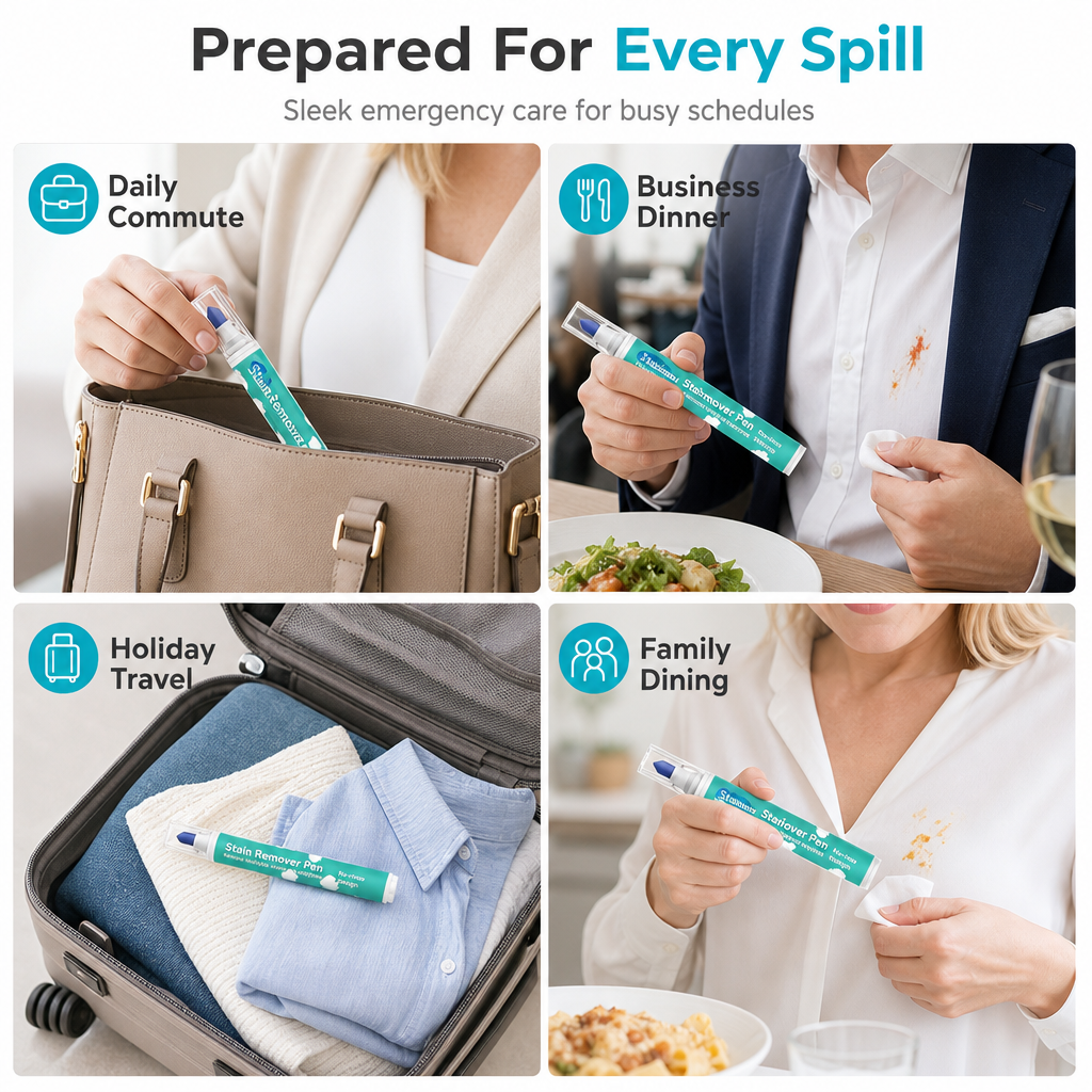 🔥Buy 2 Get 1 Free Factory Direct Sales🔥Portable Waterless Stain Remover Pen for Clothes 15g Instant Oil Stain Cleaning Stick for White Clothing
