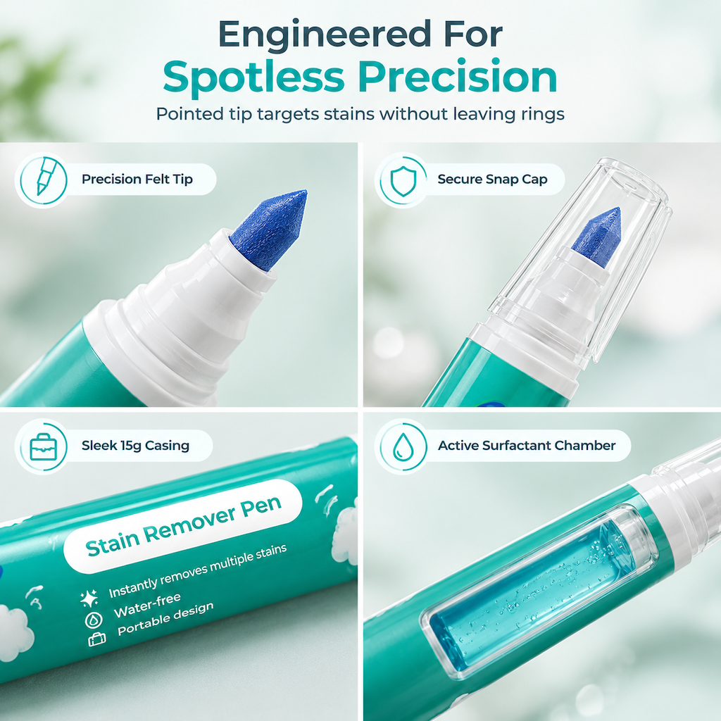 🔥Buy 2 Get 1 Free Factory Direct Sales🔥Portable Waterless Stain Remover Pen for Clothes 15g Instant Oil Stain Cleaning Stick for White Clothing