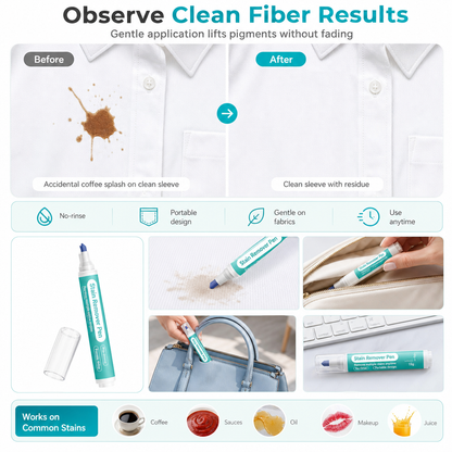 🔥Buy 2 Get 1 Free Factory Direct Sales🔥Portable Waterless Stain Remover Pen for Clothes 15g Instant Oil Stain Cleaning Stick for White Clothing