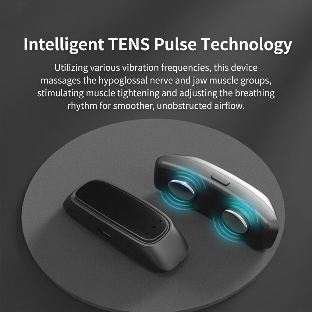 😴 Smart Throat Pulse Sleep Aid | Electric Throat Massager, Effective Anti-Snoring Device for Quiet Night Sleep