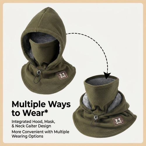 🔥Buy 1 Get 1 Free🔥2-in-1 Flannel Mask & Hat | Windproof Thermal Neck Visor Hat for Cycling 🚴