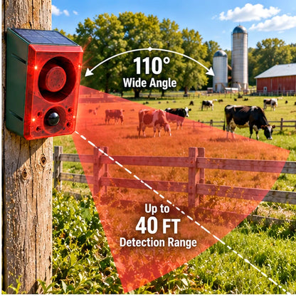 ☀️ Solar Motion Sensor Security Alarm – Wireless Outdoor Protection🚨