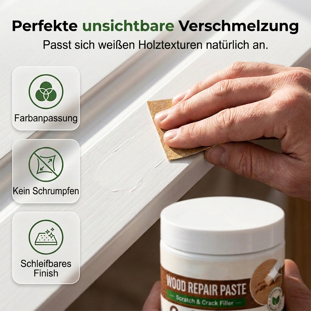 🖌️ Holzreparaturpaste – zwei Farben, inklusive Werkzeugen, kein Schleifen erforderlich!