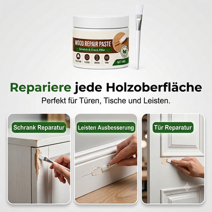 🖌️ Holzreparaturpaste – zwei Farben, inklusive Werkzeugen, kein Schleifen erforderlich!